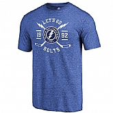Tampa Bay Lightning Fanatics Branded Blue Hometown Collection Tri Blend T-Shirt